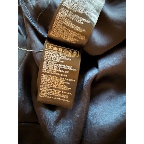 Ba&sh Cary Cargo Style Wide Leg Pants Deep Navy Blue Satin Sz 34/XS - Picture 4 of 13